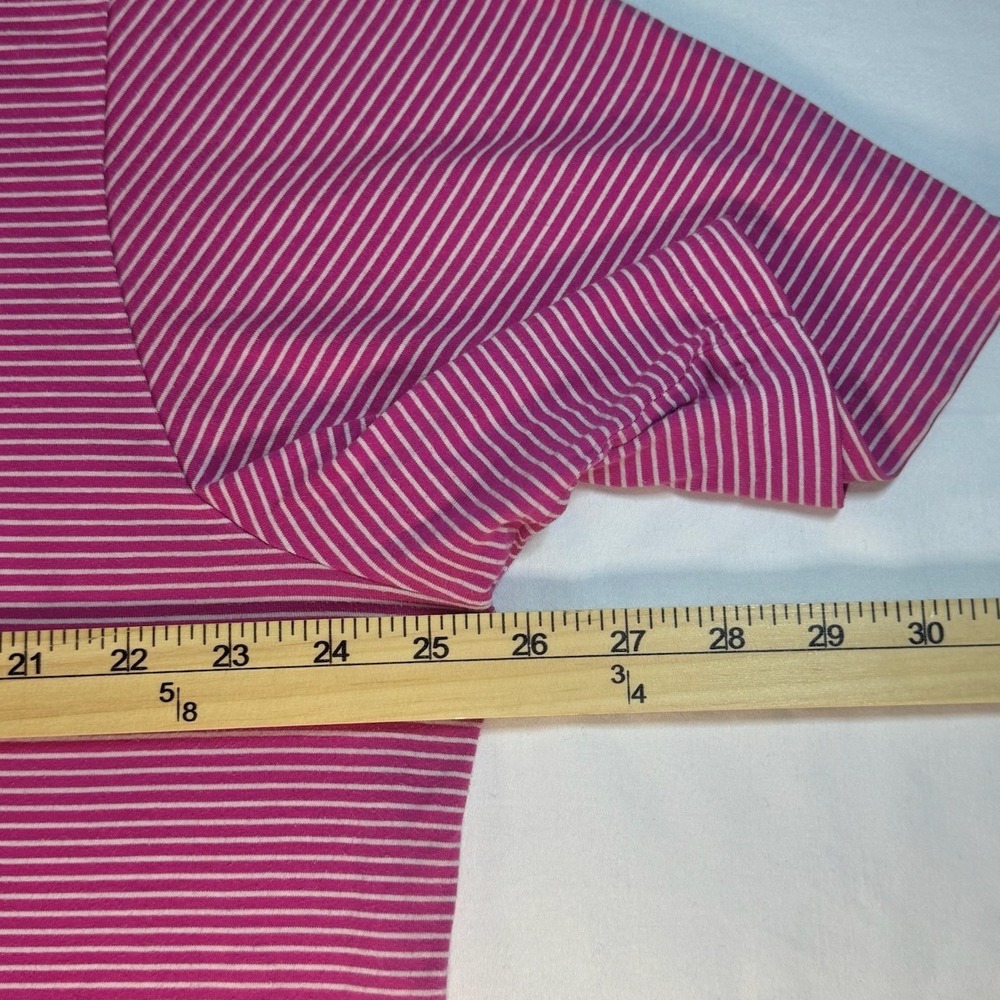 Polo Golf Ralph Lauren Pink White Striped Pima Cotton Polo Shirt Mens XL - Picture 7 of 8